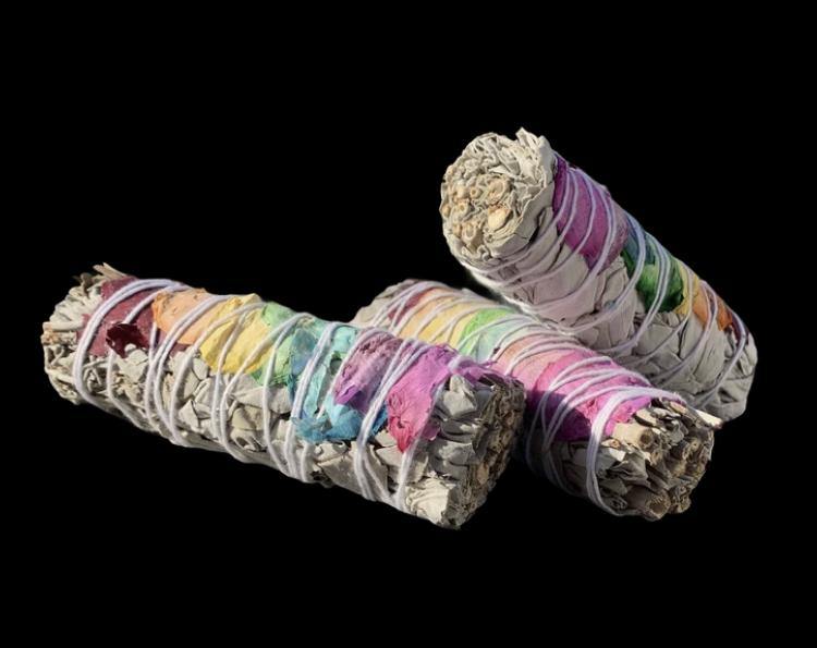 7 Chakra White Sage Smudge Stick - Endlyss Indo